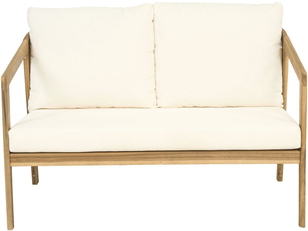 Conjunto de muebles de jardín de madera de acacia con cojines "Presley" - 4 plazas - Beige