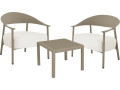 Conjunto de muebles de jardín "Céora" de metal y plástico - 2 plazas - Topo - Topo