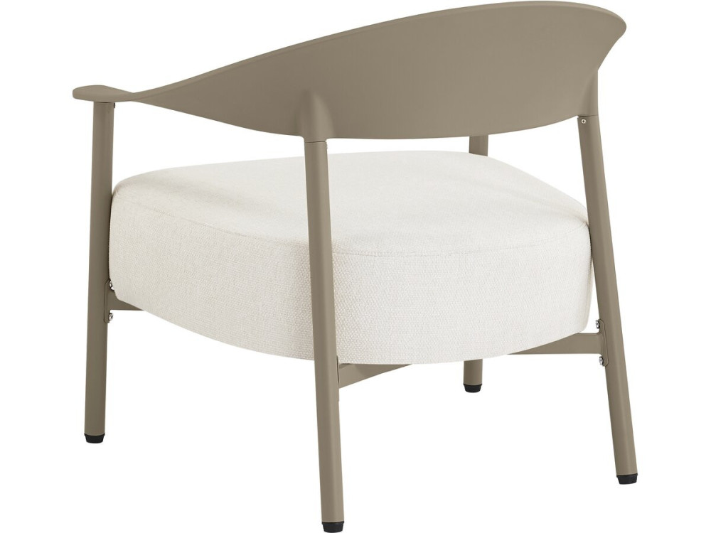 Conjunto de muebles de jardín "Céora" de metal y plástico - 2 plazas - Topo