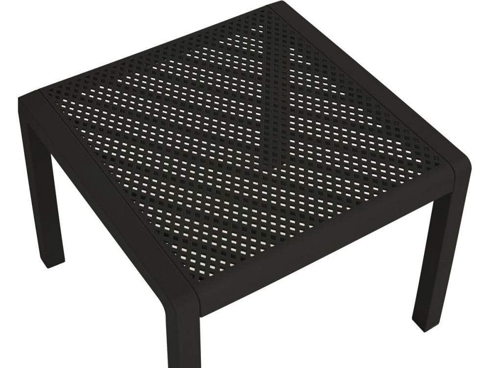 Conjunto de muebles de jardín "Céora" de metal y plástico - 2 plazas - Negro
