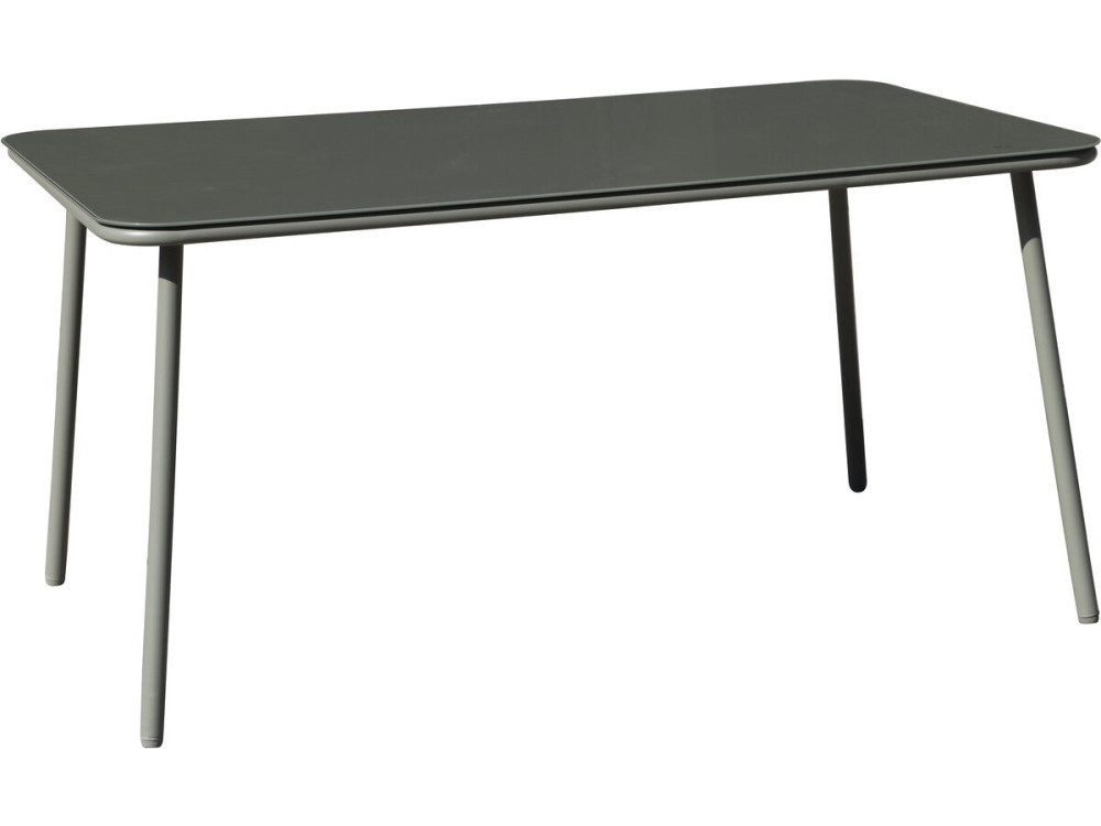 Juego de comedor de metal para jardín "Málaga" - 7 plazas - Gris