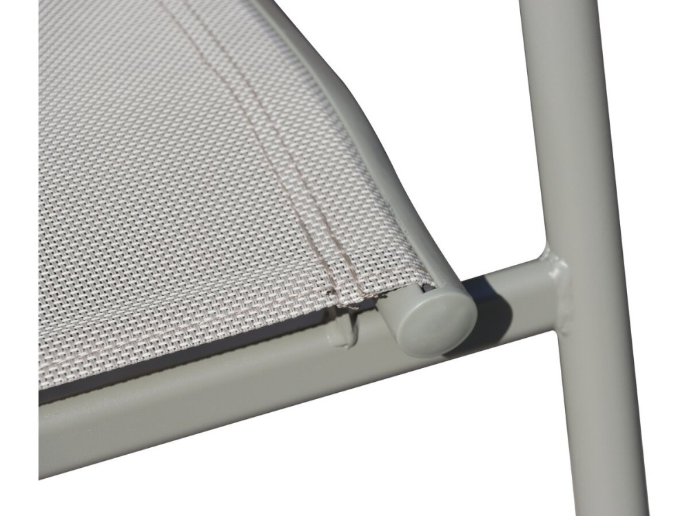 Juego de comedor de metal para jardín "Málaga" - 7 plazas - Gris