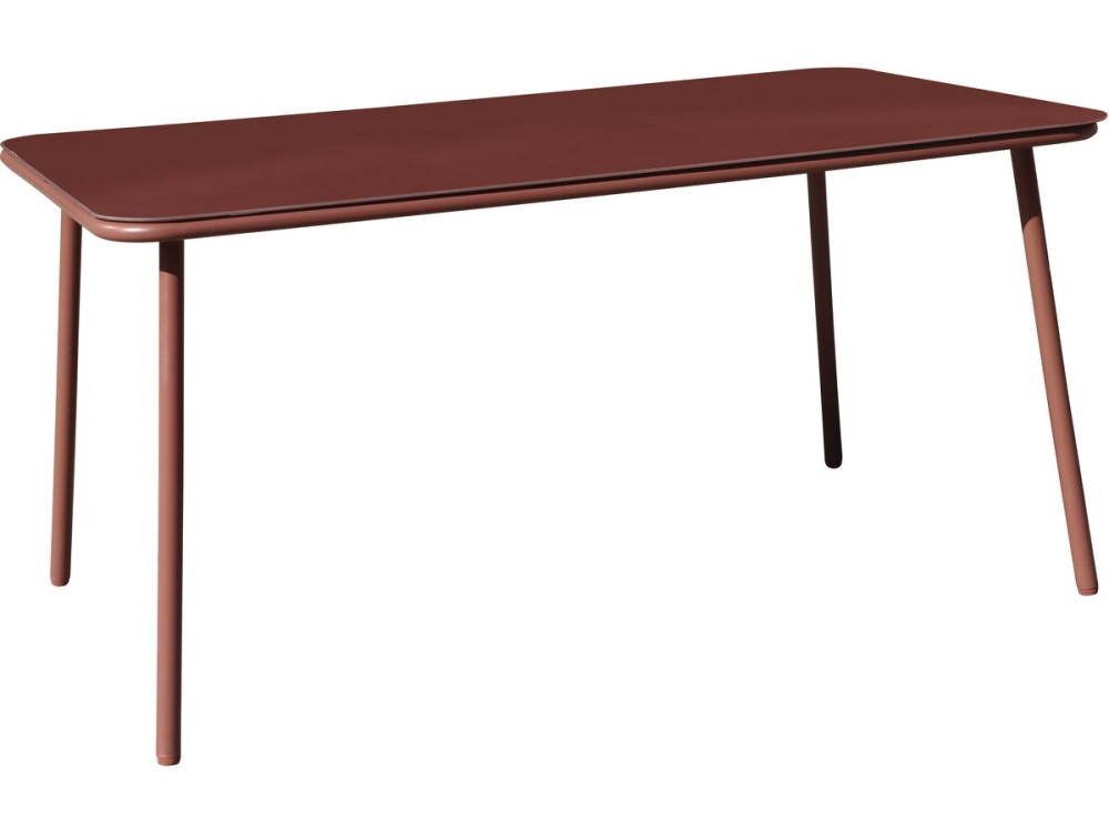 Conjunto de comedor de metal para jardín "Málaga" - 7 plazas - Terracota