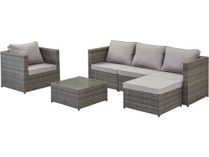 Salón de Jardín En Resina Trenzada  “Monaco” – Florida - Gris