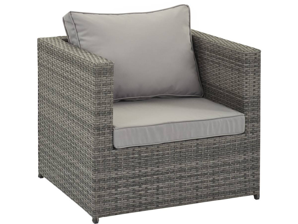 Salón de Jardín En Resina Trenzada  “Monaco” – Florida - Gris