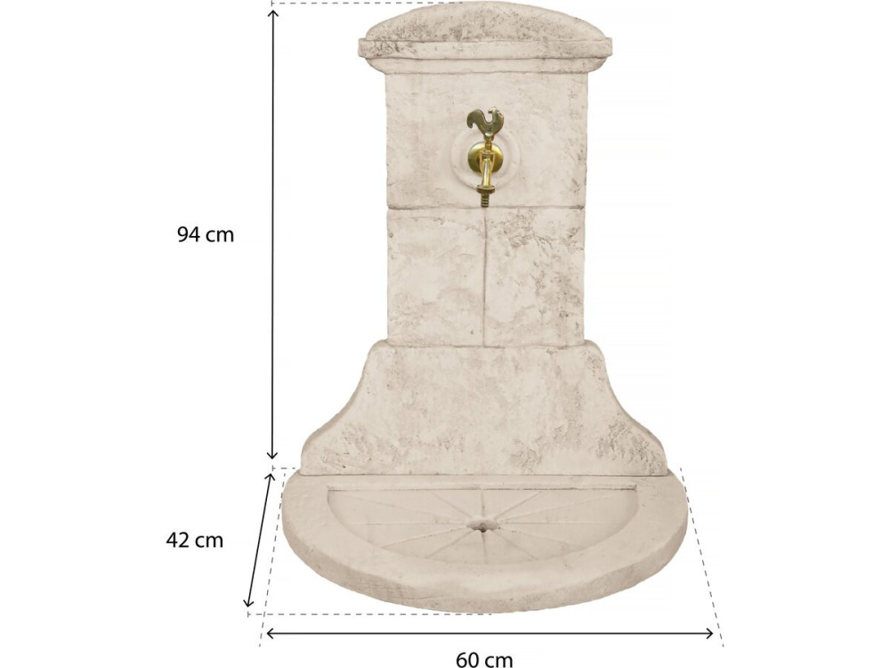 Fuente "CHANTILLY" - Fabriacad en piedra reconstituida - 60 x 42 x 94 cm