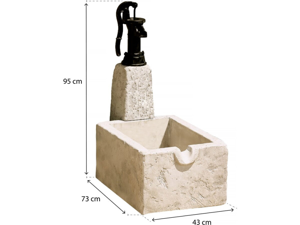 Fuente "RETRO" - Piedra reconstituida - 43 x 73 x 95 cm