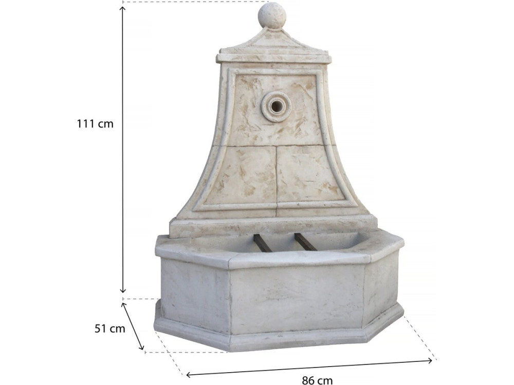 Fuente "Baccarat" - Piedra reconstituida - 86 x 51 x 111 cm