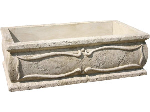 Jardinera grande "Verona - piedra - 50 x 100 x 30 cm
