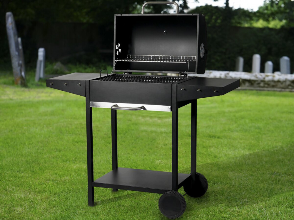 Barbacoa de carbón "Duc" - 119 x 50 x 101 cm - Negro