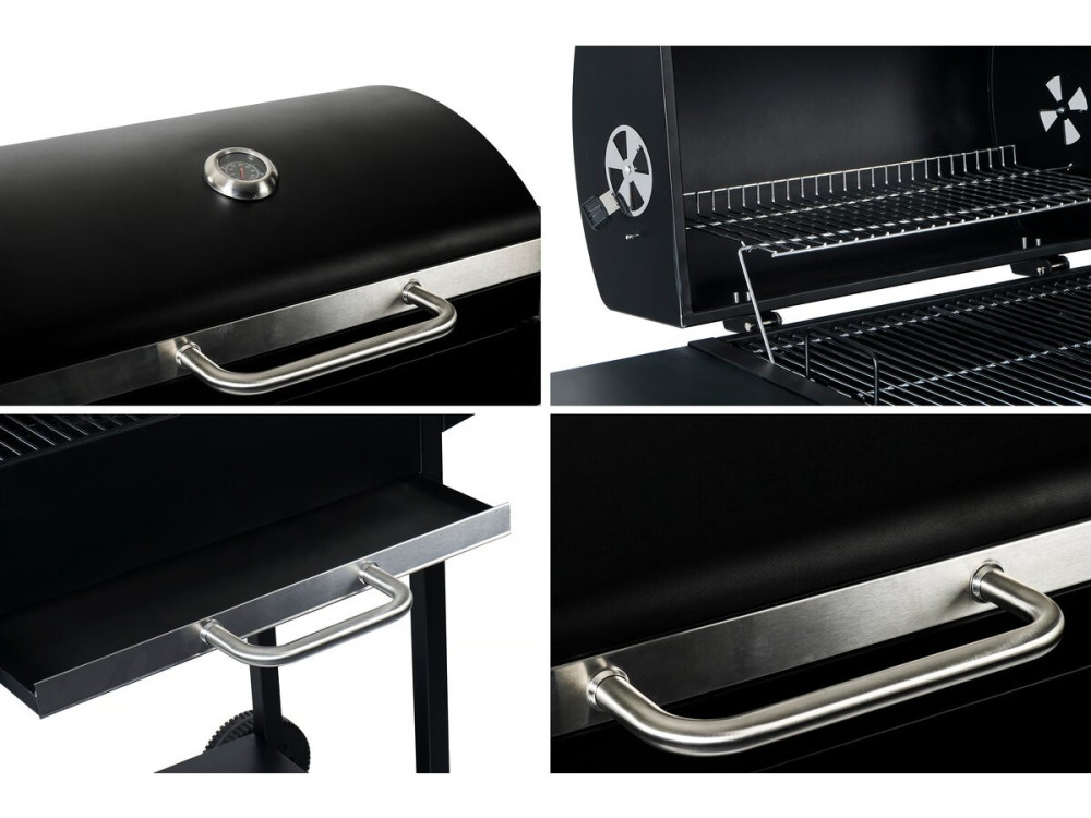 Barbacoa de carbón "Duc" - 119 x 50 x 101 cm - Negro