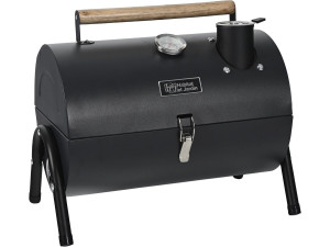 Barbacoa de carbón portátil "Capitán" - 42 x 27 x 43 cm - Negro