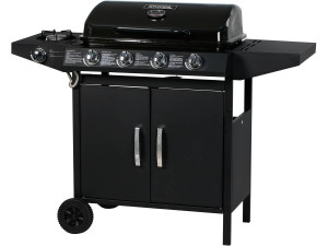 Barbacoa a gas "Festa 5" - 5 quemadores (1 lateral) - 12.9 Kw - Negro