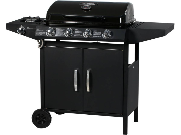 Barbacoa a gas "Festa 5" - 5 quemadores (1 lateral) - 12.9 Kw - Negro