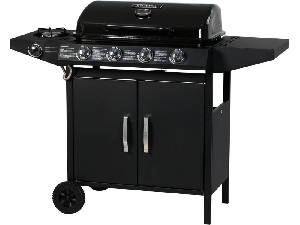 Barbacoa a gas "Festa 5" - 5 quemadores (1 lateral) - 12.9 Kw - Negro