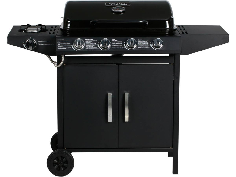 Barbacoa a gas "Festa 5" - 5 quemadores (1 lateral) - 12.9 Kw - Negro