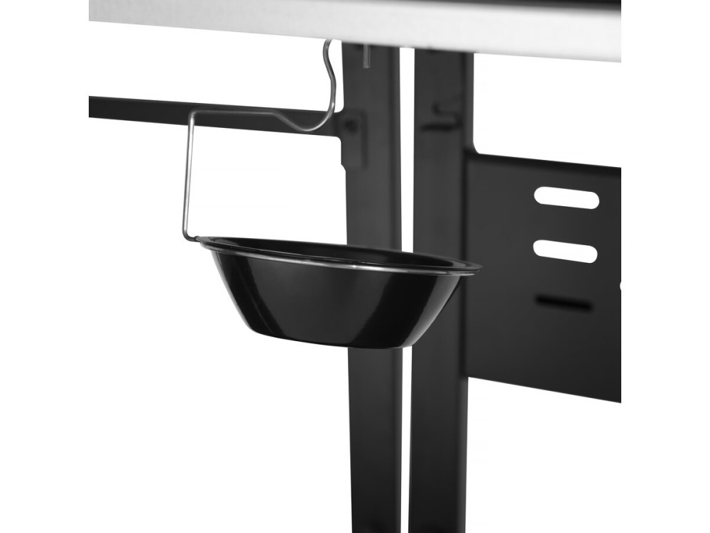 Barbacoa de gas para cocina exterior - 12 kW - 4 fuegos - Negro