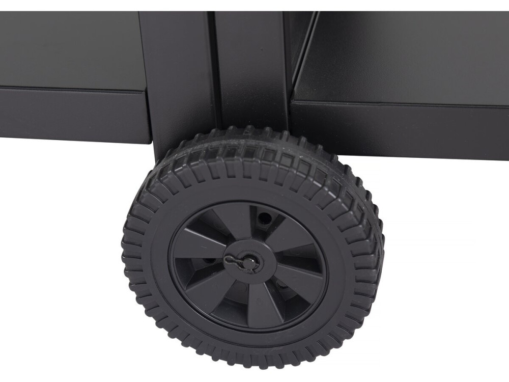 Barbacoa de gas para cocina exterior - 12 kW - 4 fuegos - Negro
