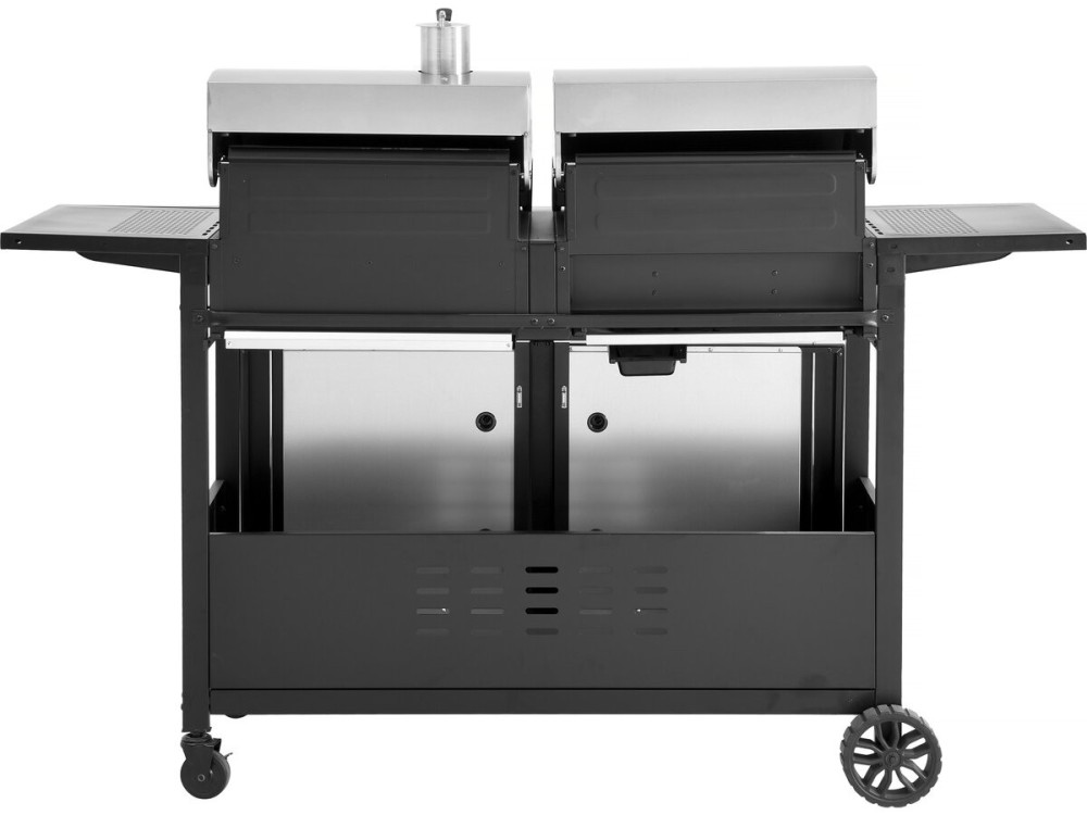 Barbacoa de gas y carbón "Western" 2 en 1 - Negra