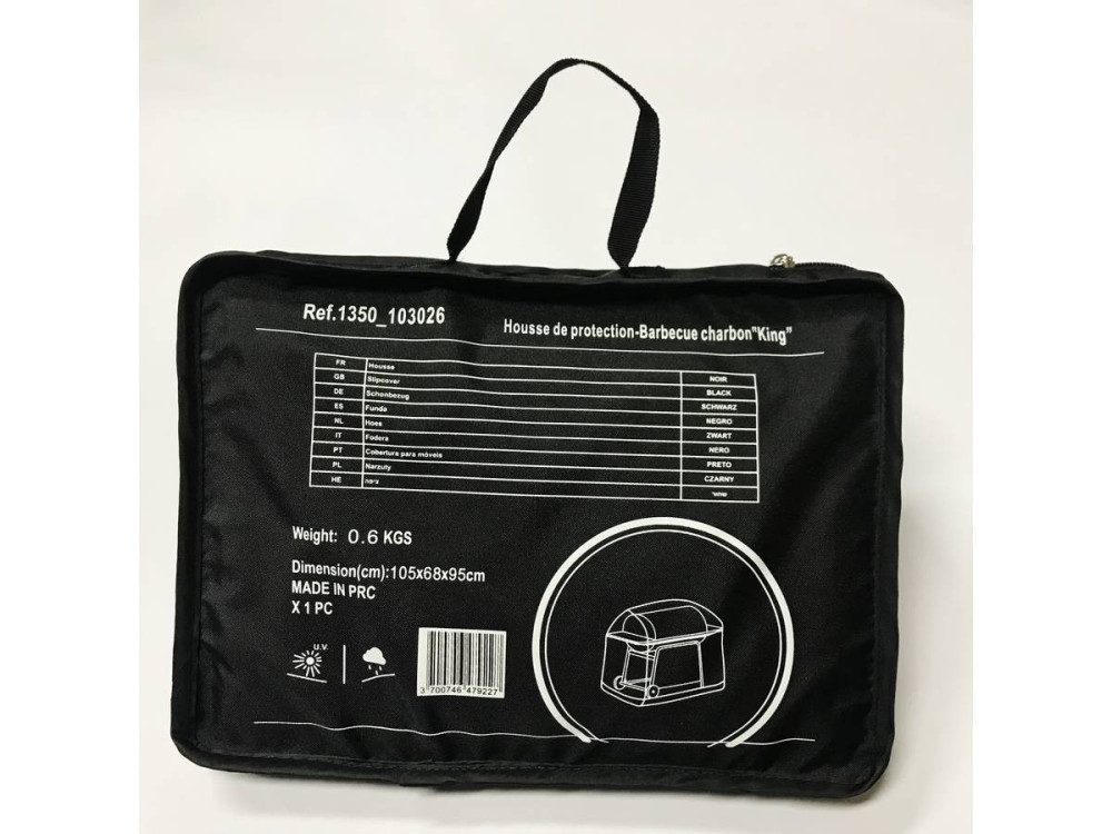 Proteccion para barbacoa de carbón "King" - Negro