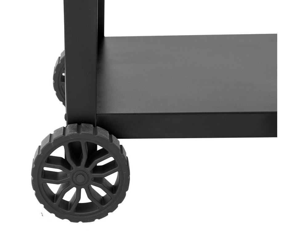Carro de servicio para barbacoa "Gelia" 117 x 59 cm - Acero inoxidable - Negro