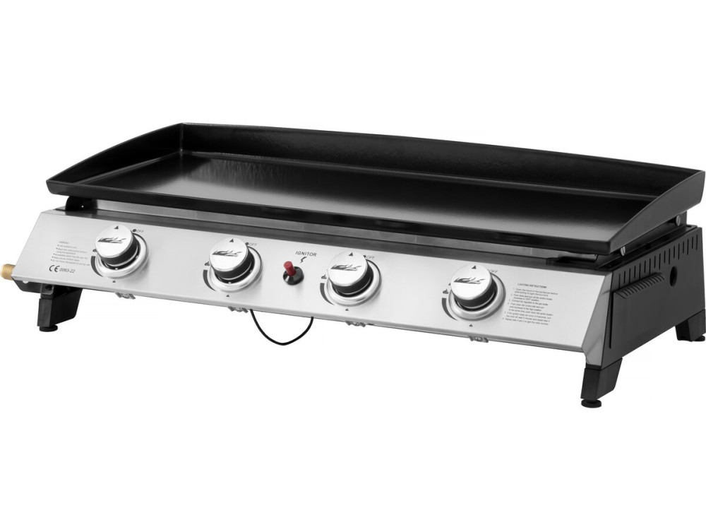 Plancha de gas 4 quemadores "Jolly" - 10 Kw - Gris
