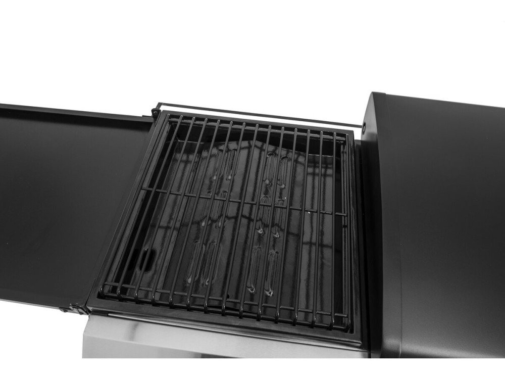 Plancha de gas con tapa "Rasio" - 7,5 KW - 3 fuegos - Negra
