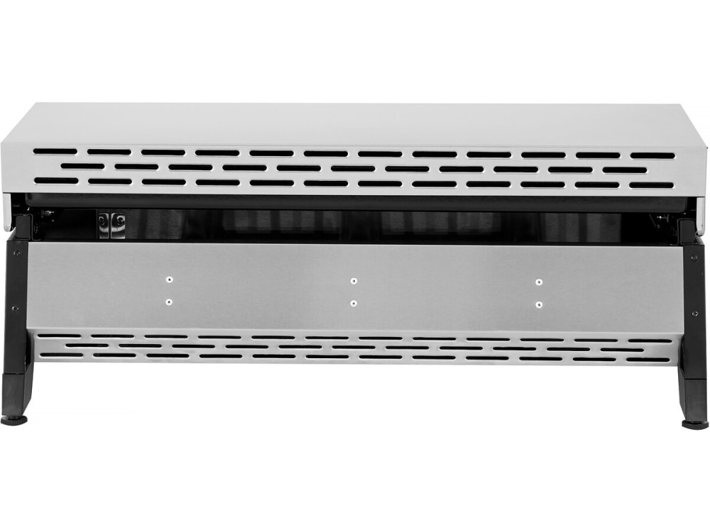 Plancha de asar a gas con 3 quemadores y tapa metálica "Fasto" - 7,5 kw - Gris