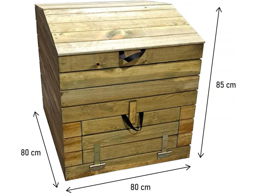 Compostador de madera 500L "Douglas" 80 x 80 x 85 cm