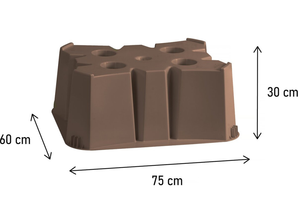 Base para depósito recuperador de agua de 500 L - 75 x 60 x30 cm - Topo
