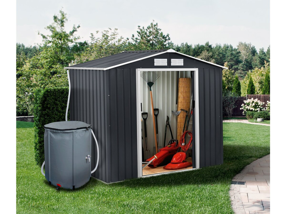 Depósito recuperador de agua flexible de PVC 250 L - Gris