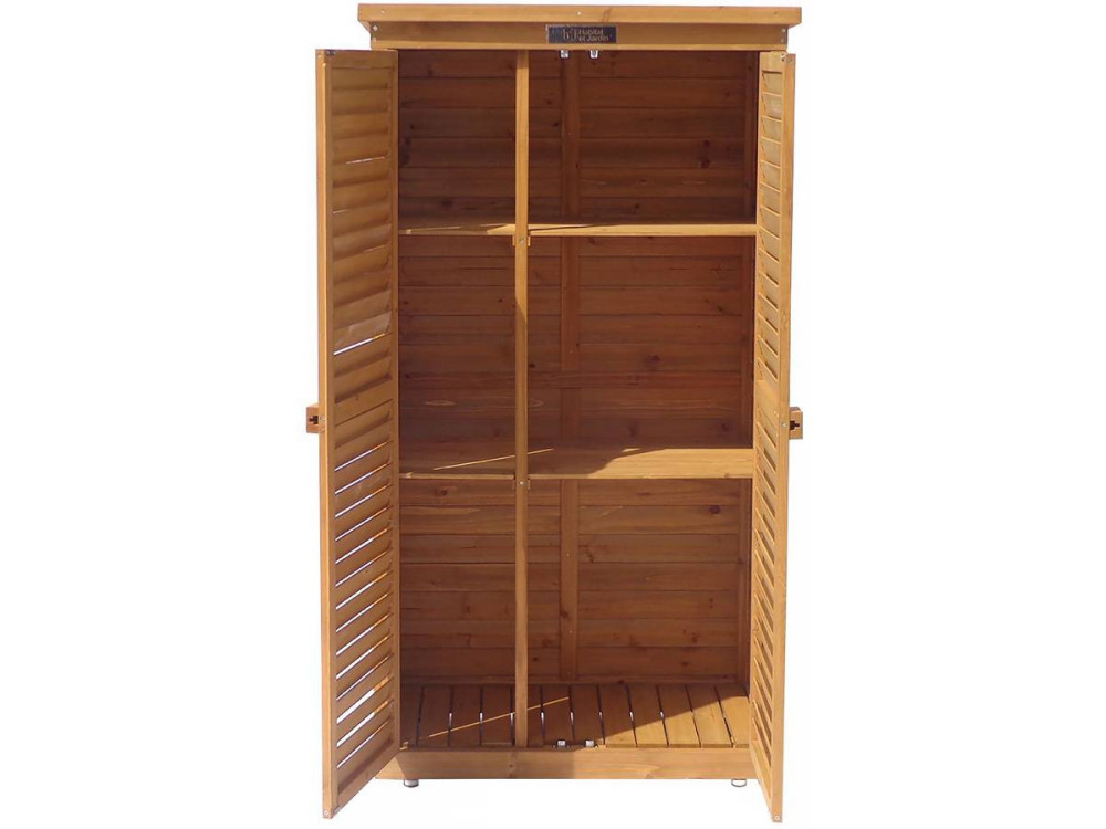 Armario para jardín "Space" - 87 x 46.5 x 160 cm - Marrón