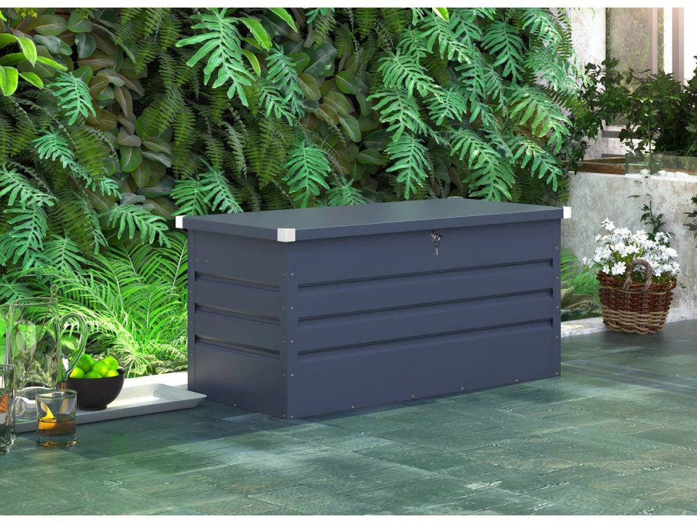 Baul/arcon para jardín "Store" - 680 L - 165 x 69 x 60 cm - Gris