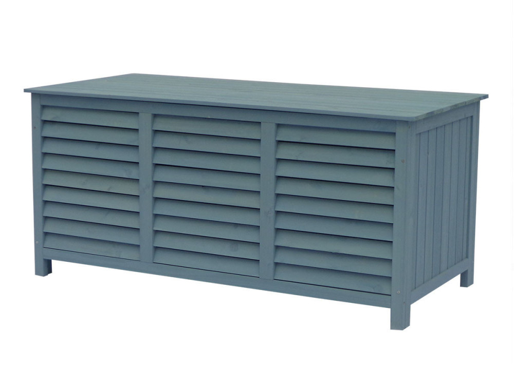 Baúl para jardin en madera "Macao" - 130 x 64 x 60 cm - Azul cielo