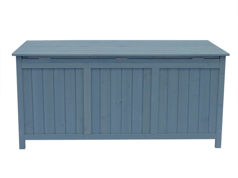 Baúl para jardin en madera "Macao" - 130 x 64 x 60 cm - Azul cielo