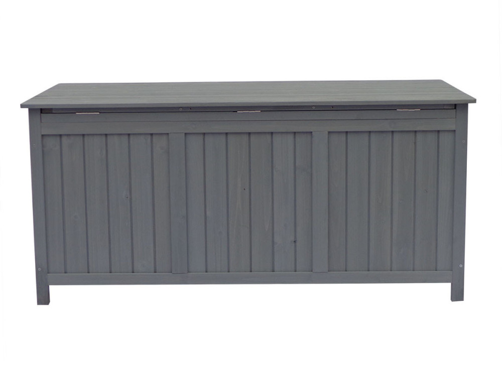 Baúl para jardin en madera "Macao"  - 130 x 64 x 60 cm - Antracita