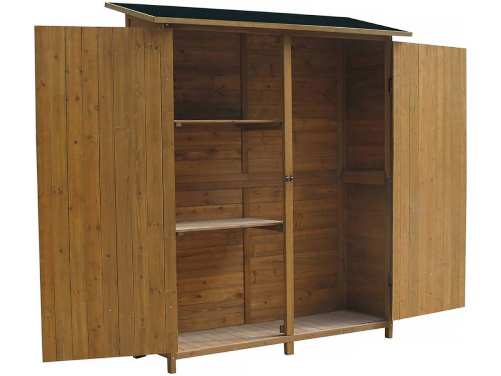 Caseta cobertizo para jardín "Espacio" - 140 x 49 x 162 cm - Marron