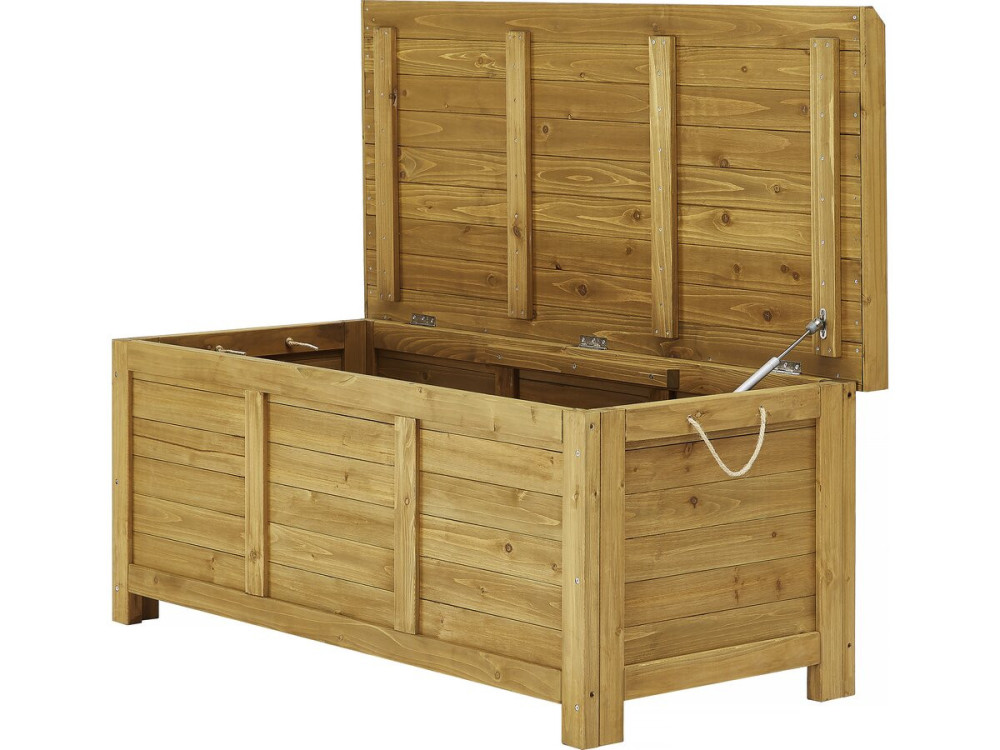 Caja de jardin de madera "Gana" - 125 x 60 x 54 cm - Marrón