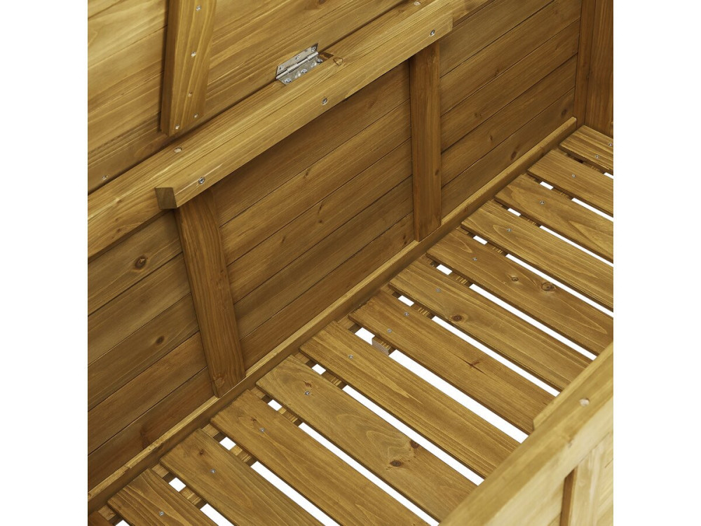 Caja de jardin de madera "Gana" - 125 x 60 x 54 cm - Marrón