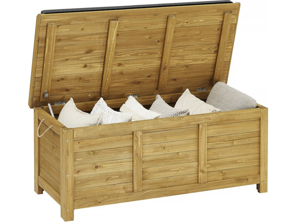 Caja de jardin de madera "Gana" - 125 x 60 x 54 cm - Marrón
