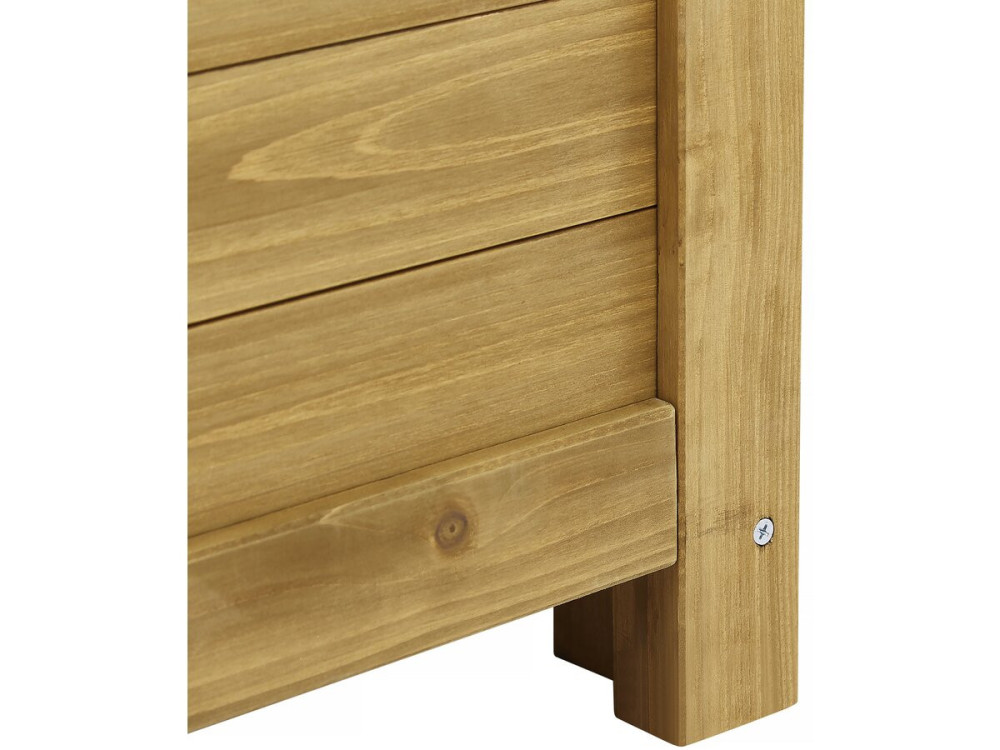 Caja de jardin de madera "Gana" - 125 x 60 x 54 cm - Marrón