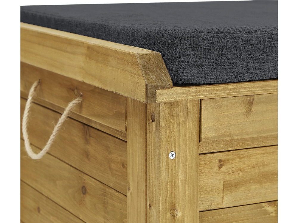 Caja de jardin de madera "Gana" - 125 x 60 x 54 cm - Marrón