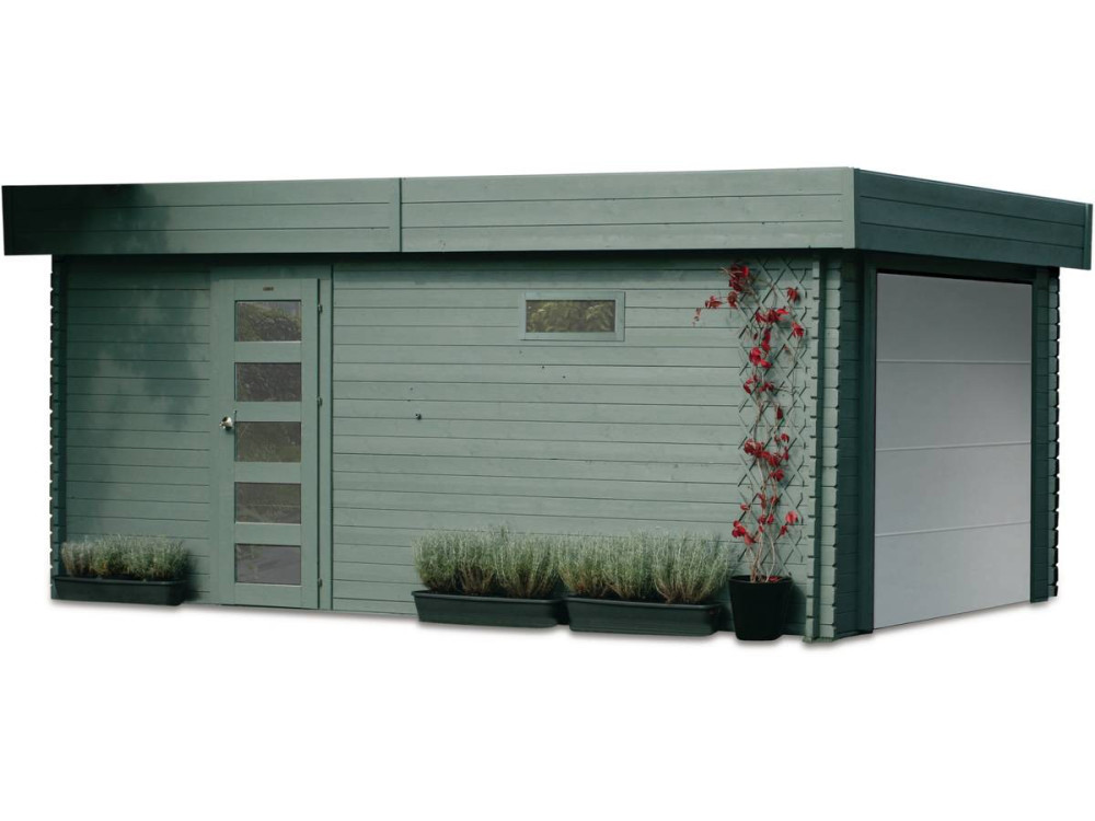 Garaje "Moderno" - 19,26 m² - 3,58 x 5,38 x 2,56 m - 40 mm - Puerta motorizada