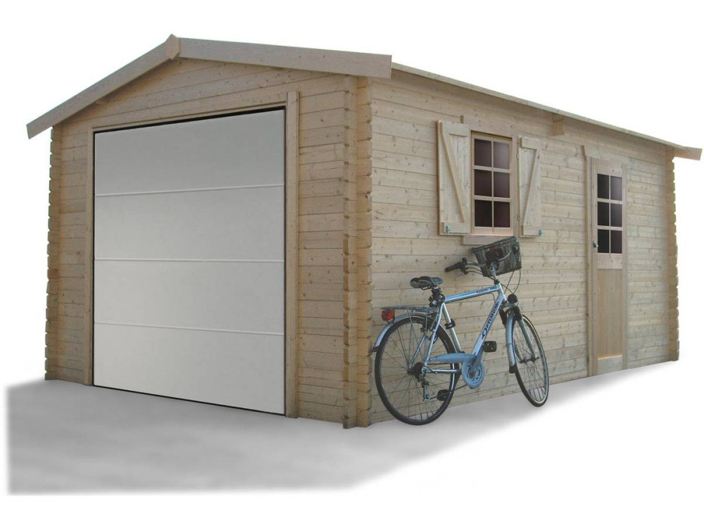 Garaje de madera - 19,26 m² - 2,58 x 5,38 x 2,53 m - 40 mm