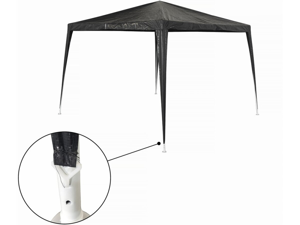 Cenador de jardín Natacha 3" - 3 x 3 m - Gris