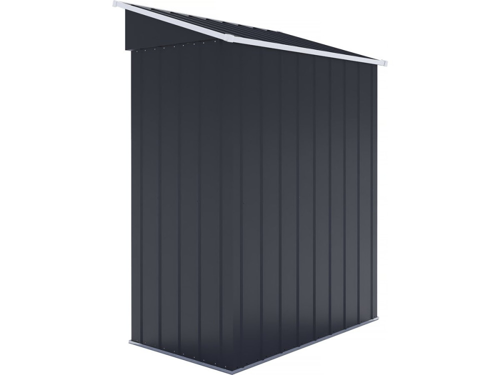Caseta de jardín metálica "Memphis" con puerta corredera - 1,36 m² - Gris