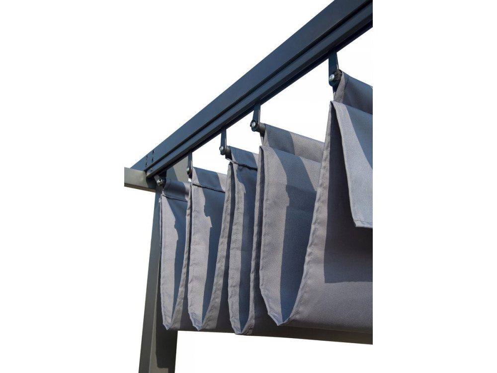 Pérgola con techo retráctil - 3 x 4 m - Antracita