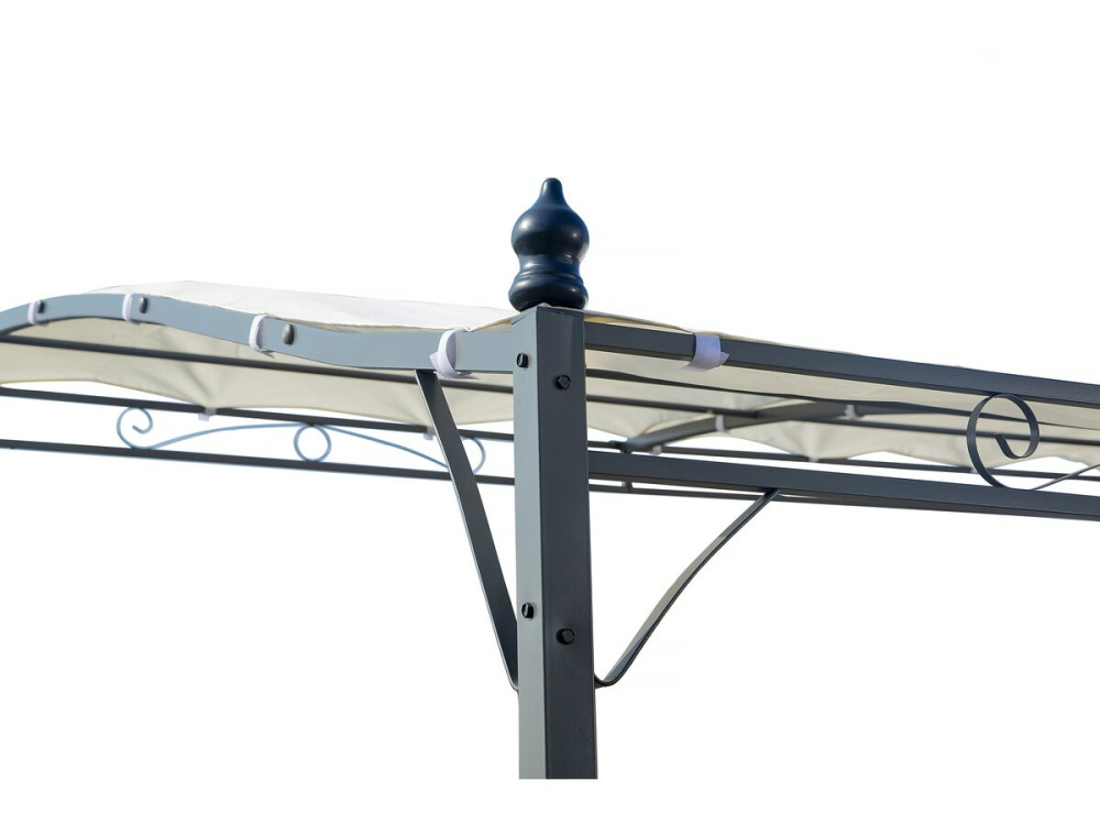 Pérgola metálica inclinada - 3 x 2,5 m - Beige