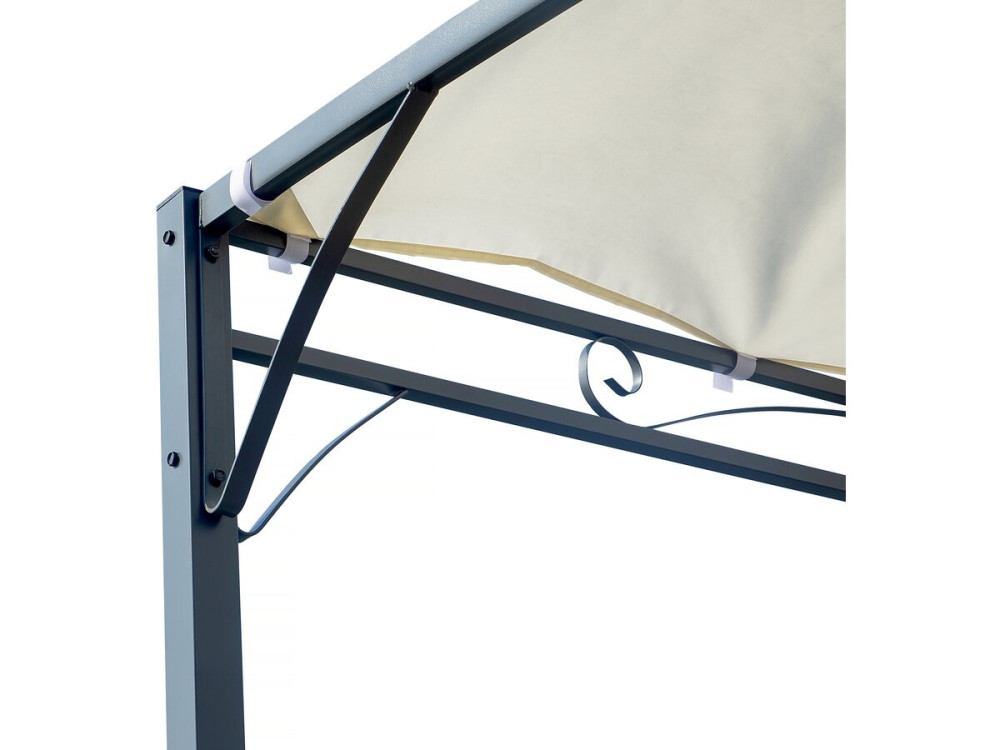 Pérgola metálica inclinada - 3 x 2,5 m - Beige