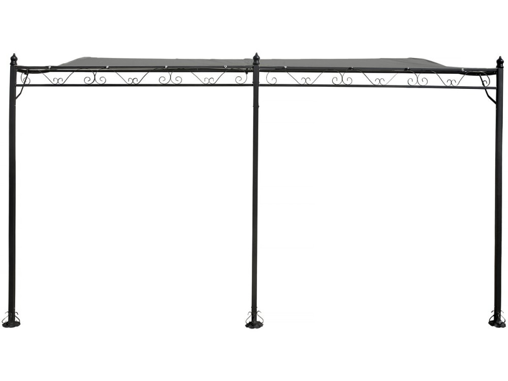 Cenador de metal - 3 x 4 m - Gris